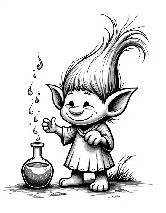 trolls crafting magical potions