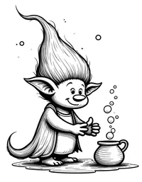 trolls crafting magical potions