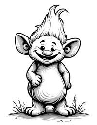 trolls crafting stone statues coloring pages