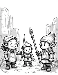 trolls exploring ancient ruins