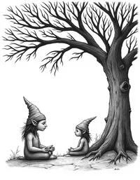 trolls meditating under old oaks coloring pages