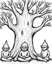 trolls meditating under old oaks