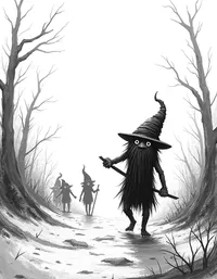 trolls navigating through dense fog