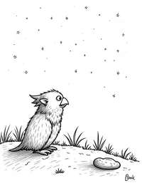 trolls observing stars at night coloring pages