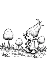 trolls planting trees in meadows