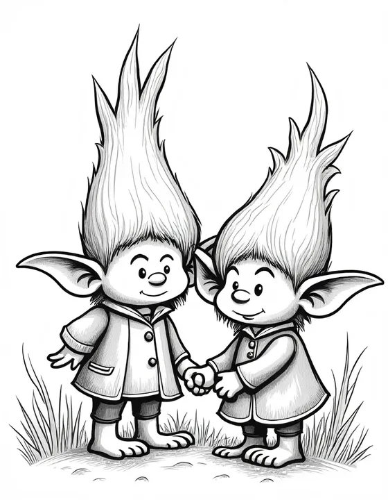 trolls tending enchanted forest