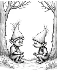 trolls tending enchanted forest