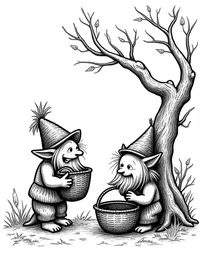 trolls weaving baskets from vines coloring pages