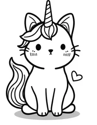 unicorn cat coloring pages