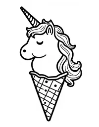 unicorn ice cream coloring pages